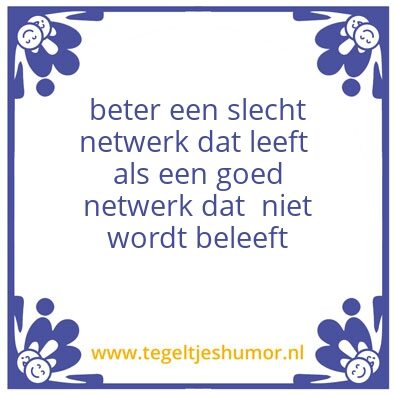 Tegeltje: netwerken