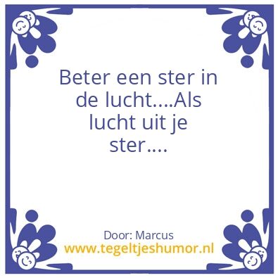 Tegeltje: Ster