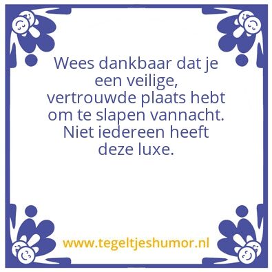 Tegeltje: Dankbaar