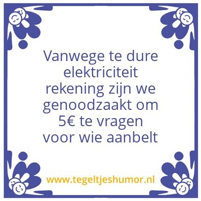 Tegeltje: Bellen