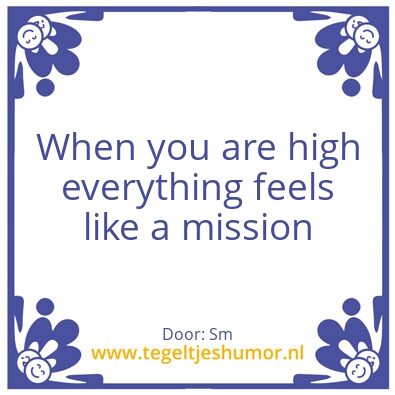 Tegeltje: High