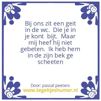 Tegeltje: wc lol