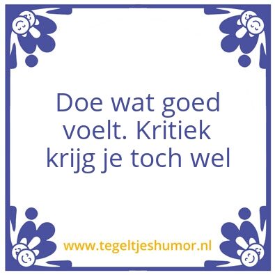 Tegeltje: Goed