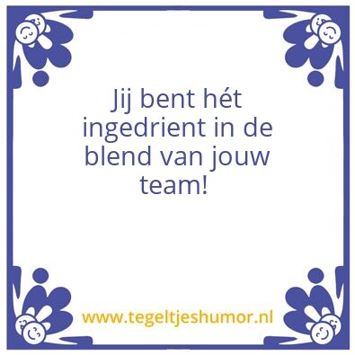 Tegeltje: Wijzer met je blender