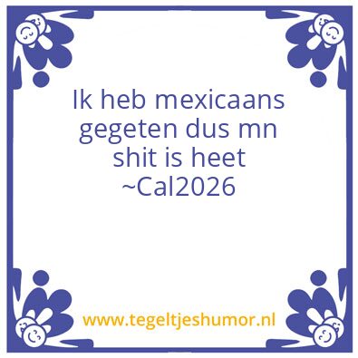 Tegeltje: Cal 2026