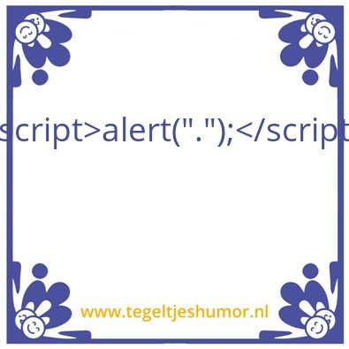 Tegeltje: Tegeltje