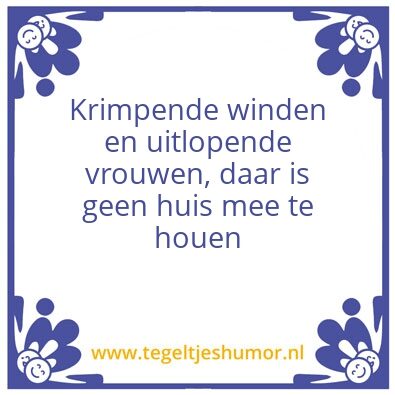 Tegeltje: huis houen
