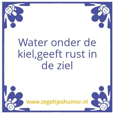 Tegeltje: Water