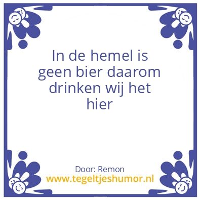 Tegeltje: Bier