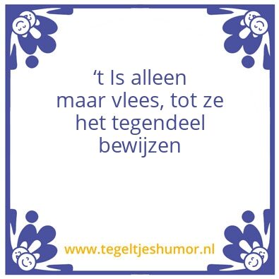 Tegeltje: Vlees