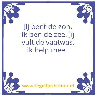 Tegeltje: vaatwas