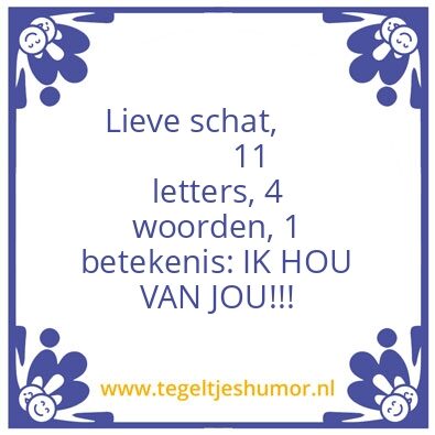 Tegeltje: Liefde