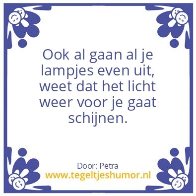 Tegeltje: Lampjes