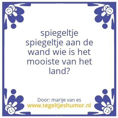 Tegeltje: …..