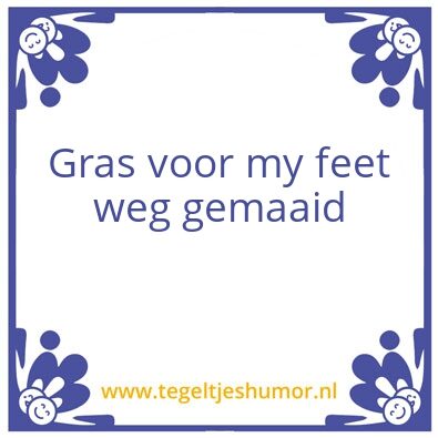 Tegeltje: Gras