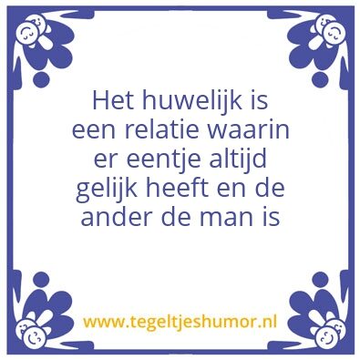 Tegeltje: Huwelijk
