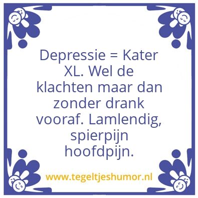 Tegeltje: Depressie
