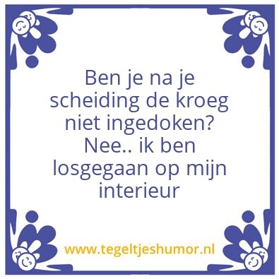 Tegeltje: Interieur