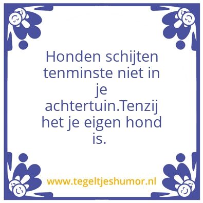 Tegeltje: Honden