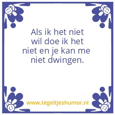 Tegeltje: Nope