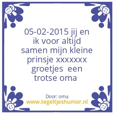 Tegeltje: mijn kleinkind romero