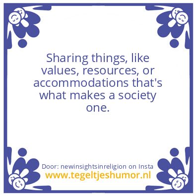 Tegeltje: Acting in your own interest.