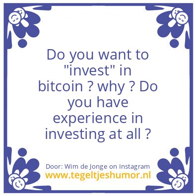 Tegeltje: bitcoin ?