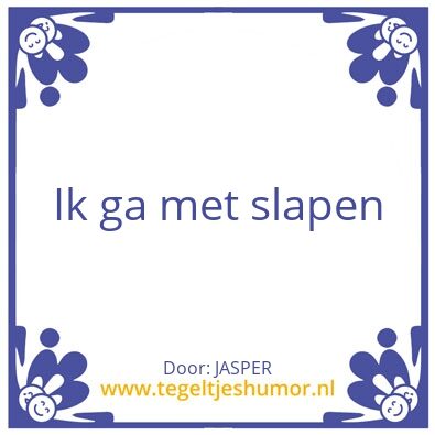 Tegeltje: JASPER