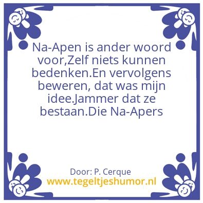 Tegeltje: Bekend