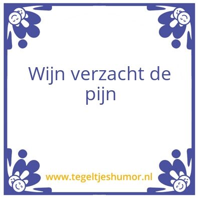 Tegeltje: Wijn