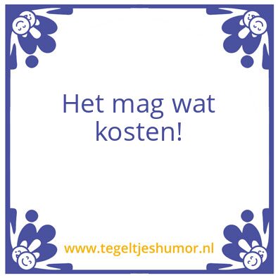 Tegeltje: Geld