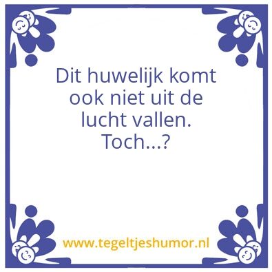 Tegeltje: Huwelijk