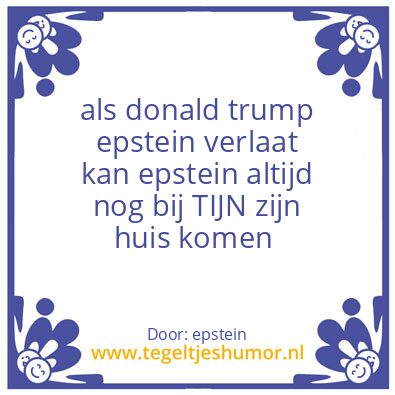 Tegeltje: donald trump