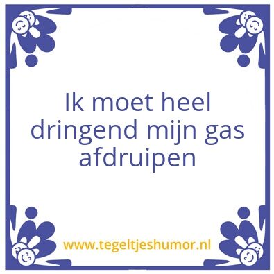 Tegeltje: Gas