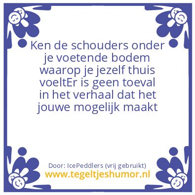 Tegeltje: voor Marjolein