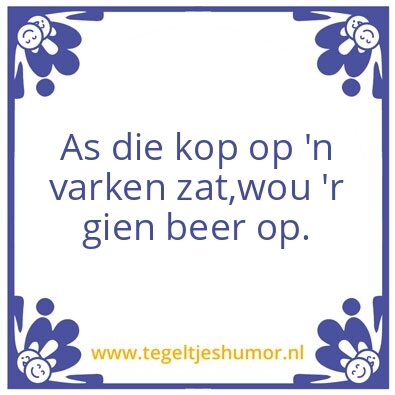Tegeltje: Varken