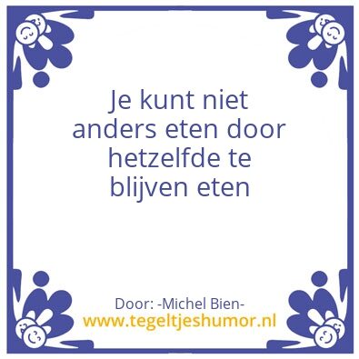 Tegeltje: Voeding