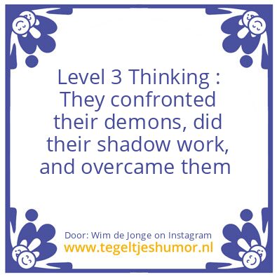 Tegeltje: Level 3 Thinking