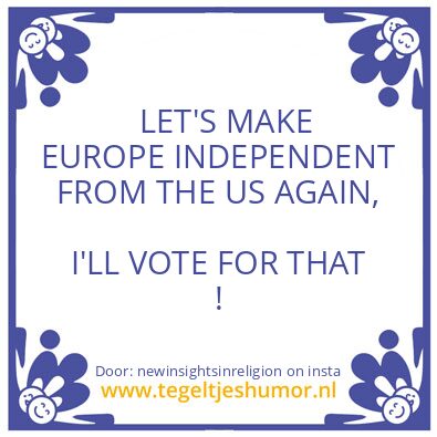 Tegeltje: I’LL VOTE FOR THAT !