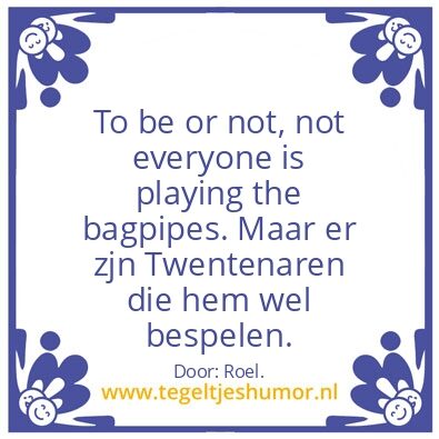 Tegeltje: To Be