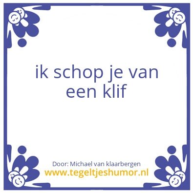 Tegeltje: klif