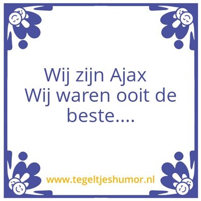 Tegeltje: Ajax