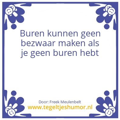 Tegeltje: buren