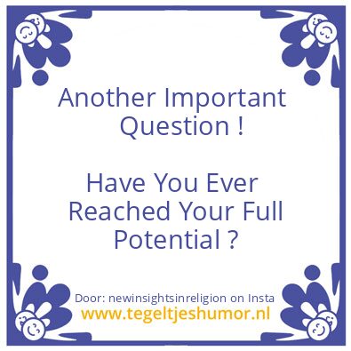 Tegeltje: Another Important Question !