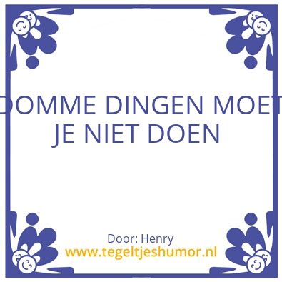 Tegeltje: Henry