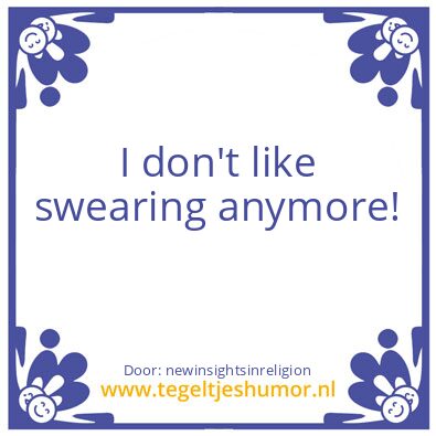 Tegeltje: Swearing