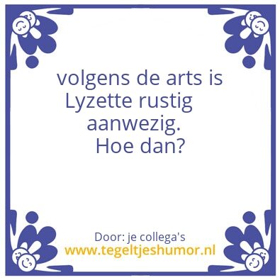 Tegeltje: lyzette