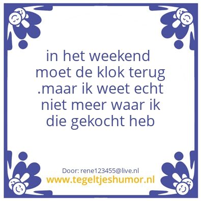 Tegeltje: tijdloos