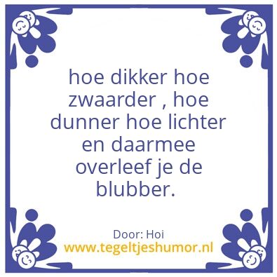 Tegeltje: Blubber
