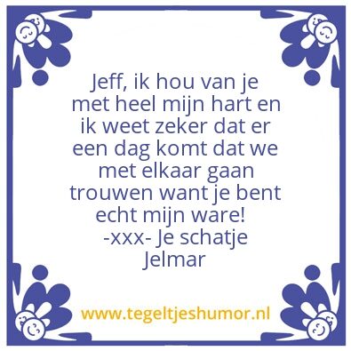 Tegeltje: Jeff